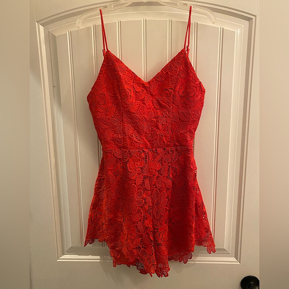 Tomato red Lovers and Friends romper M